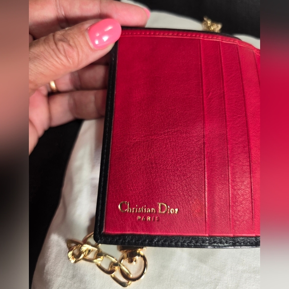 🔥💯AUTH VINTAGE CHRISTIAN DIOR DIOR CLASP COMPACT GAMAGUCHI LEATHER WALLET - Picture 5 of 15